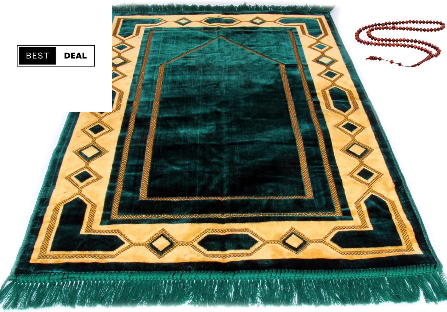 Prayer Rug Soft Muslim Mat Islamic - Thick Large Sajadah for Men Women