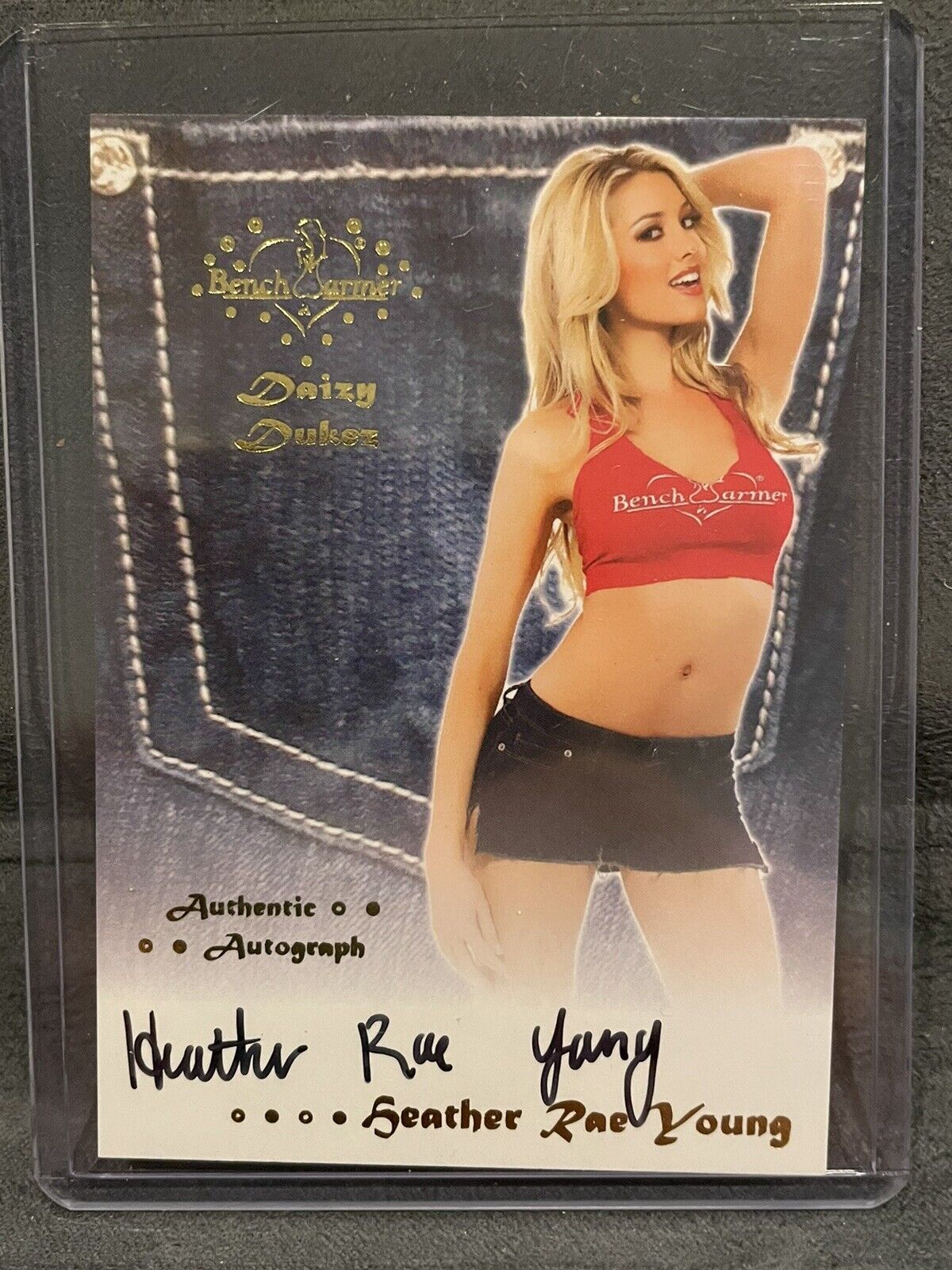 BenchWarmer 2012 Daizy Dukez Heather Rae Young Authentic Autograph Insert #21