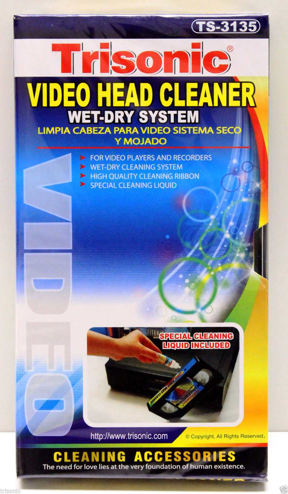 VCR VHS Video Head Cleaner Wet And Dry For Video Recorder And Player VA-92 New