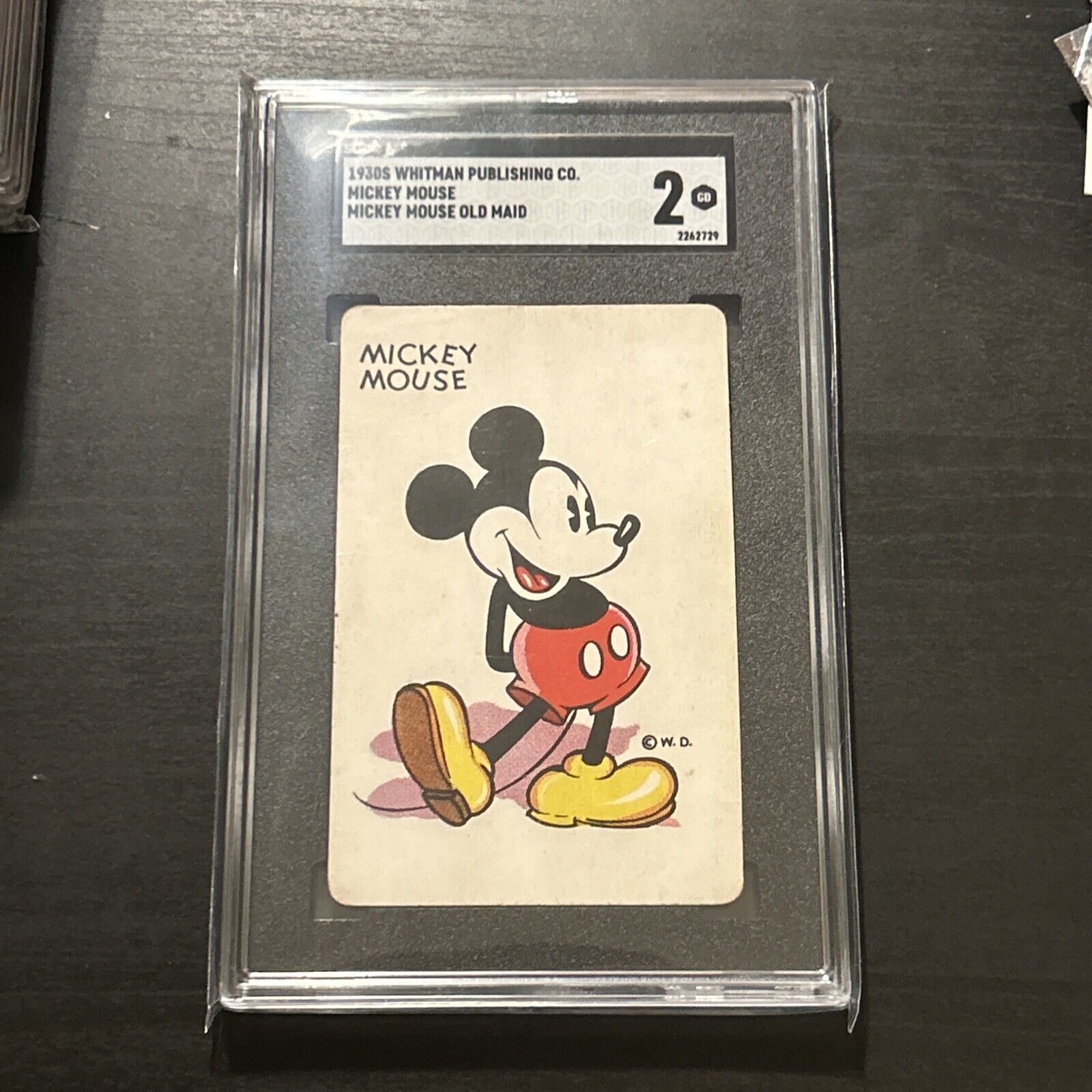 1930s Whitman Mickey Mouse Old Maid Card Game SGC 2 Walt Disney