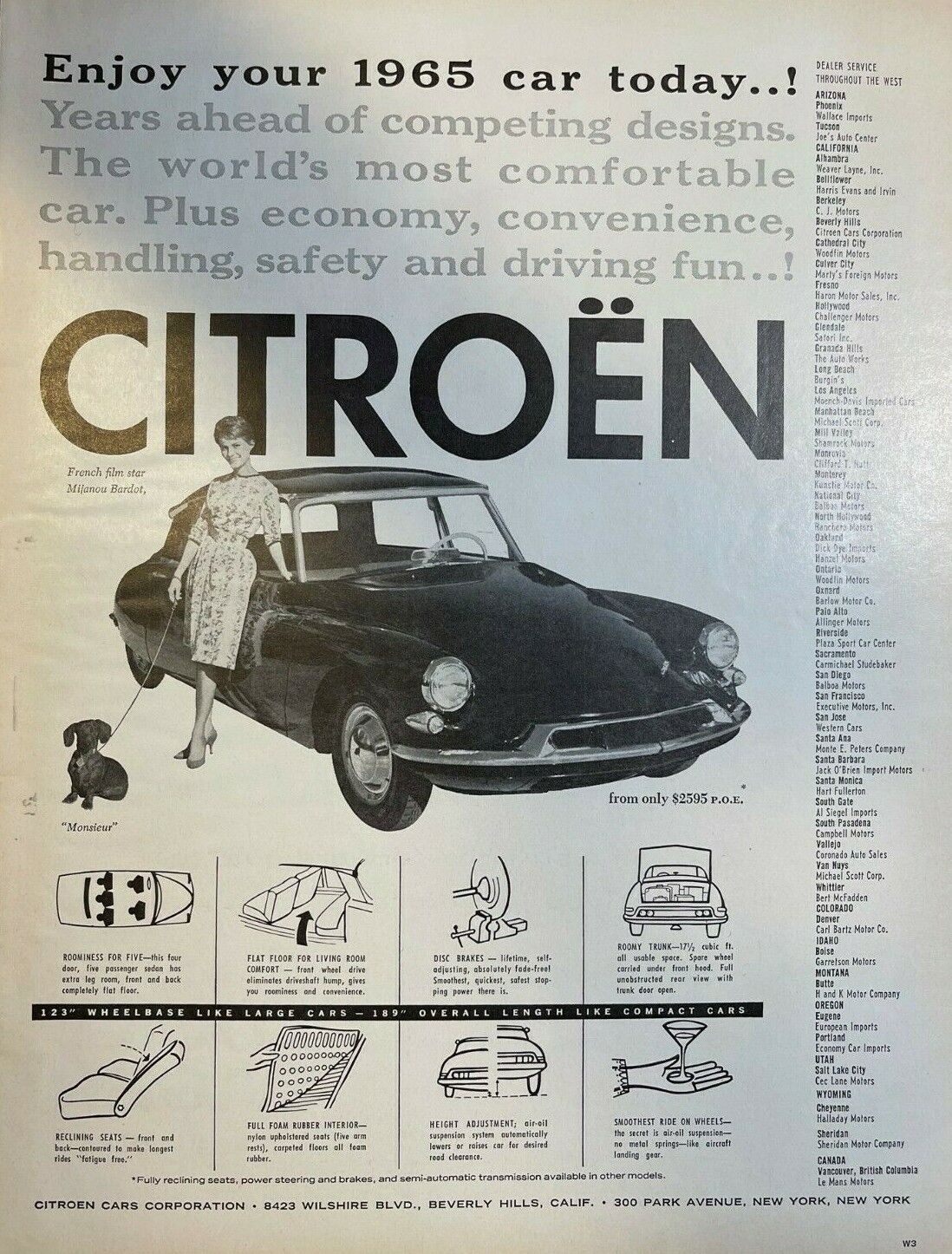 1960 Advertisement Citroen Automobile