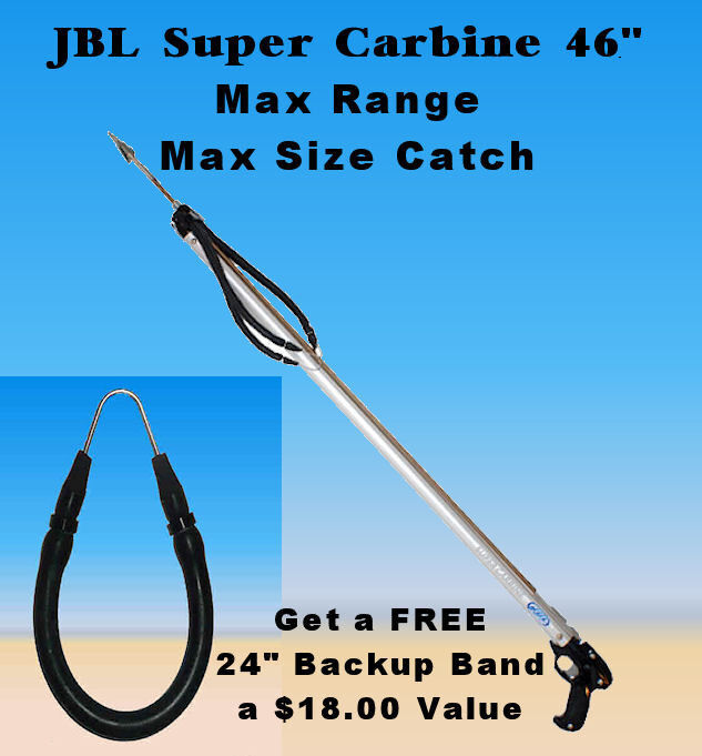 FREE Xtra Band JBL D8 Super Carbine Speargun Spear gun fish catch shoot spear