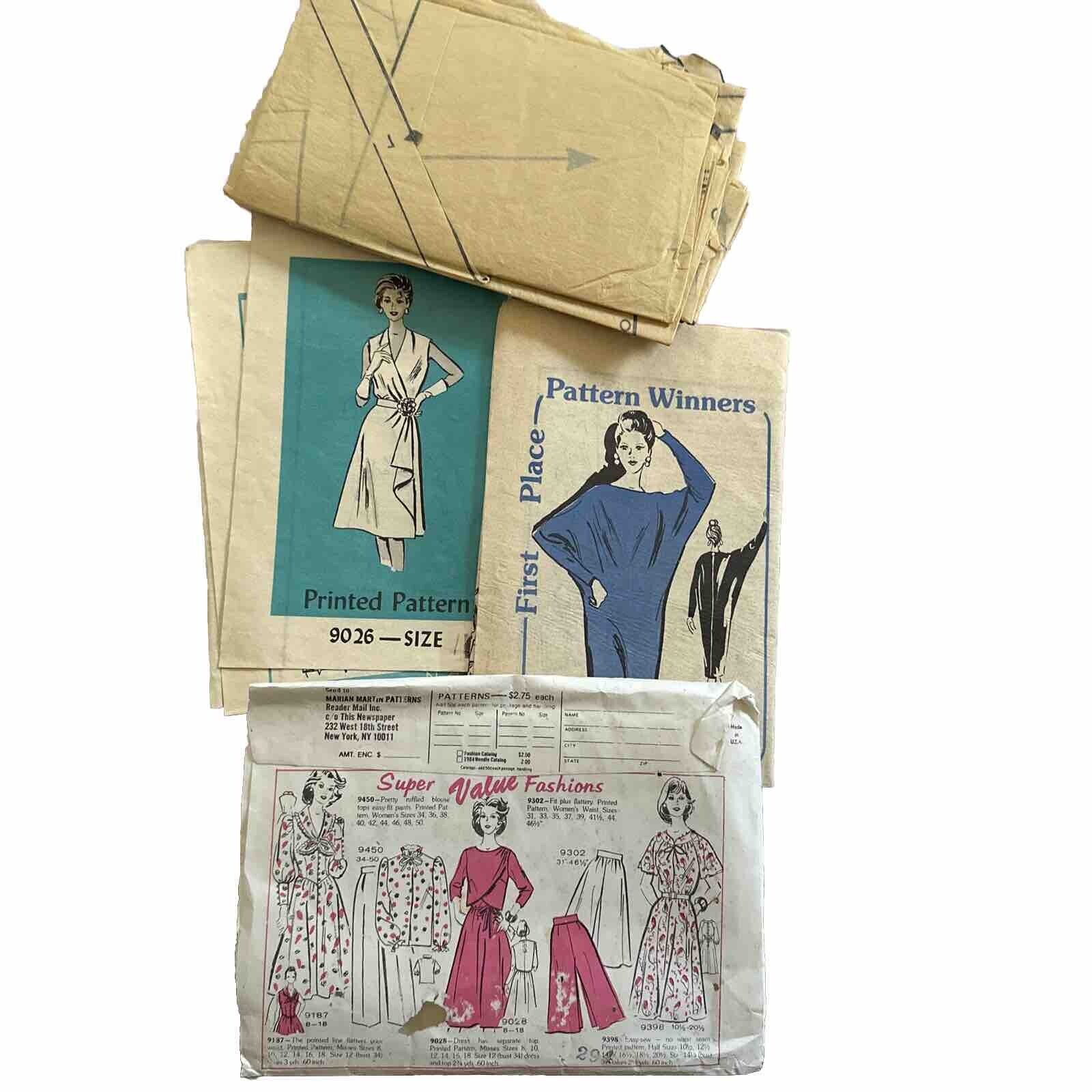 1970\'s VTG Martin Pattern Mail Order Misses\' Dress 9026 Size 6