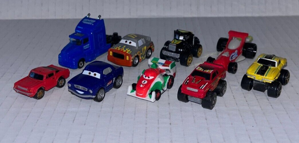 9 Micro Machine & Mini Disney Cars, Lot