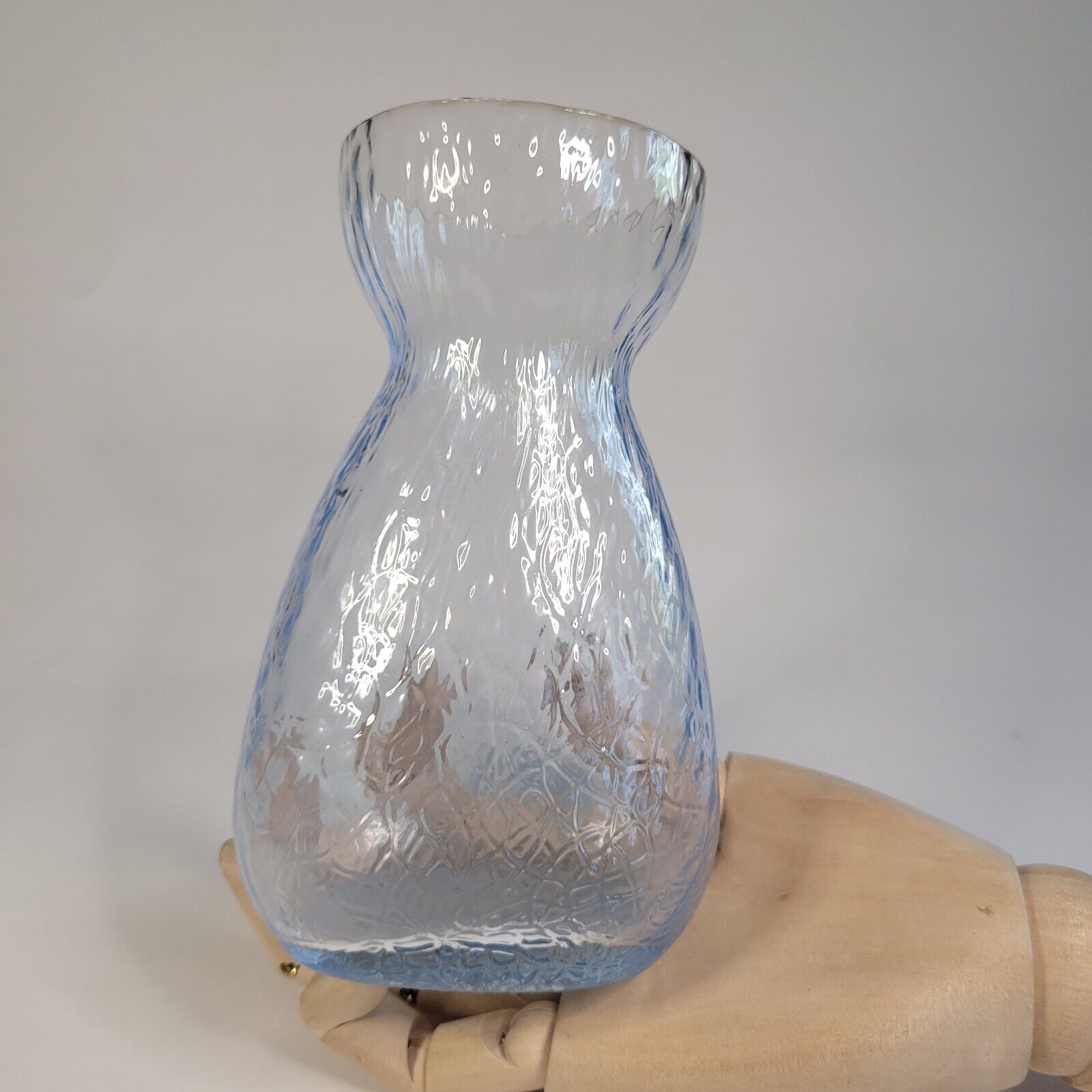 Hyacinth Vase Holmegaard Kastrup Vintage 60’s  Blue Denmark Glasswork EUC 5.7in