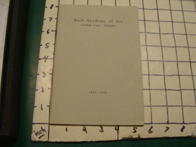 orig Booklet -- BATH Academy of ART - Corsham Court Wiltshire 1955-56; 48pgs