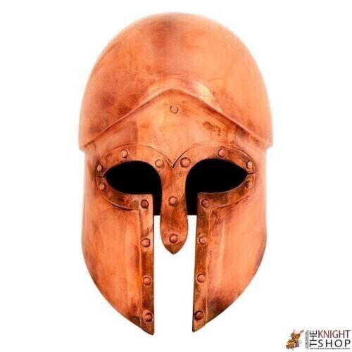 Medieval Steel Greek Corithian Helmet Copper Antique Knight Armor Helmet