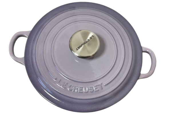Beautiful Le Creuset Blue bell purple 20cm Cocotte Rondo Pot 2.4L IH Gas 202405M