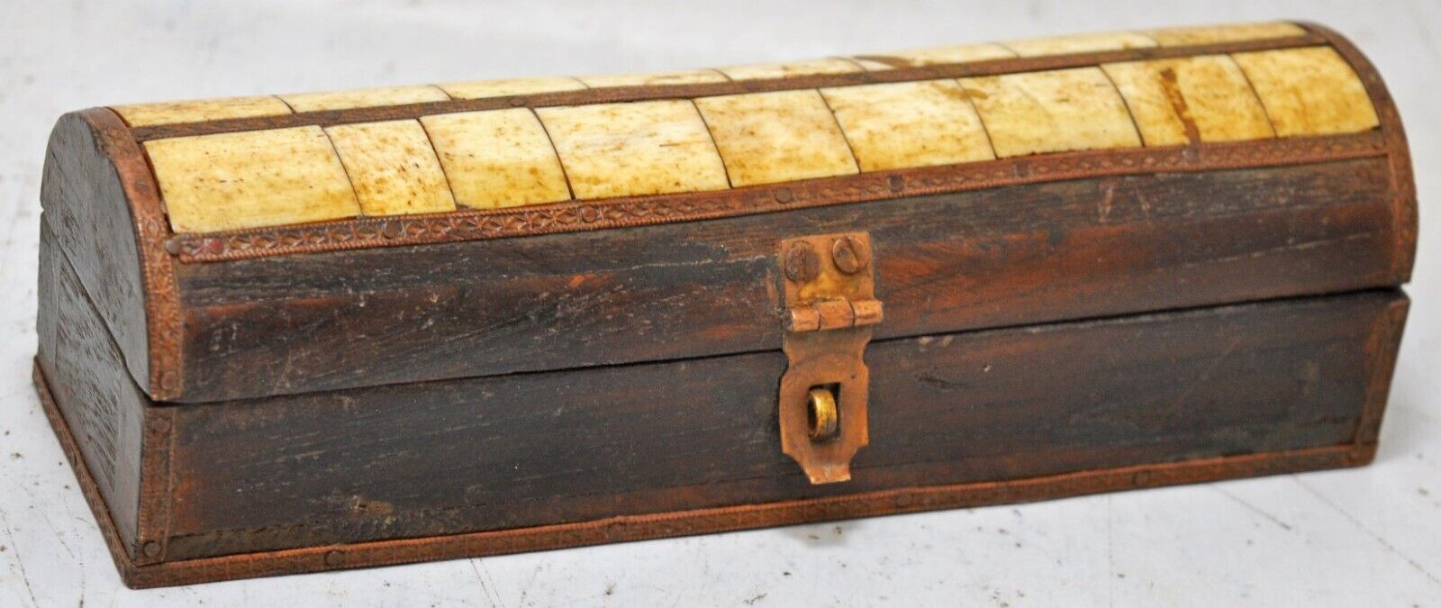 Vintage Wooden Small Pencil Stationary Box Original Old Hand Crafted