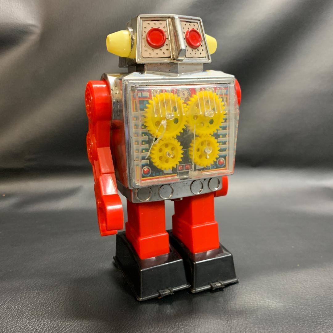 Horikawa New Gear Robot Tin Toy Robo Mainspring Retro 