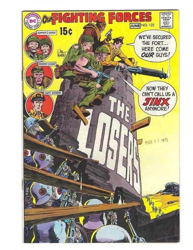 Our Fighting Forces #125 1970 VF- or better Beauty The Losers Combine Shipping
