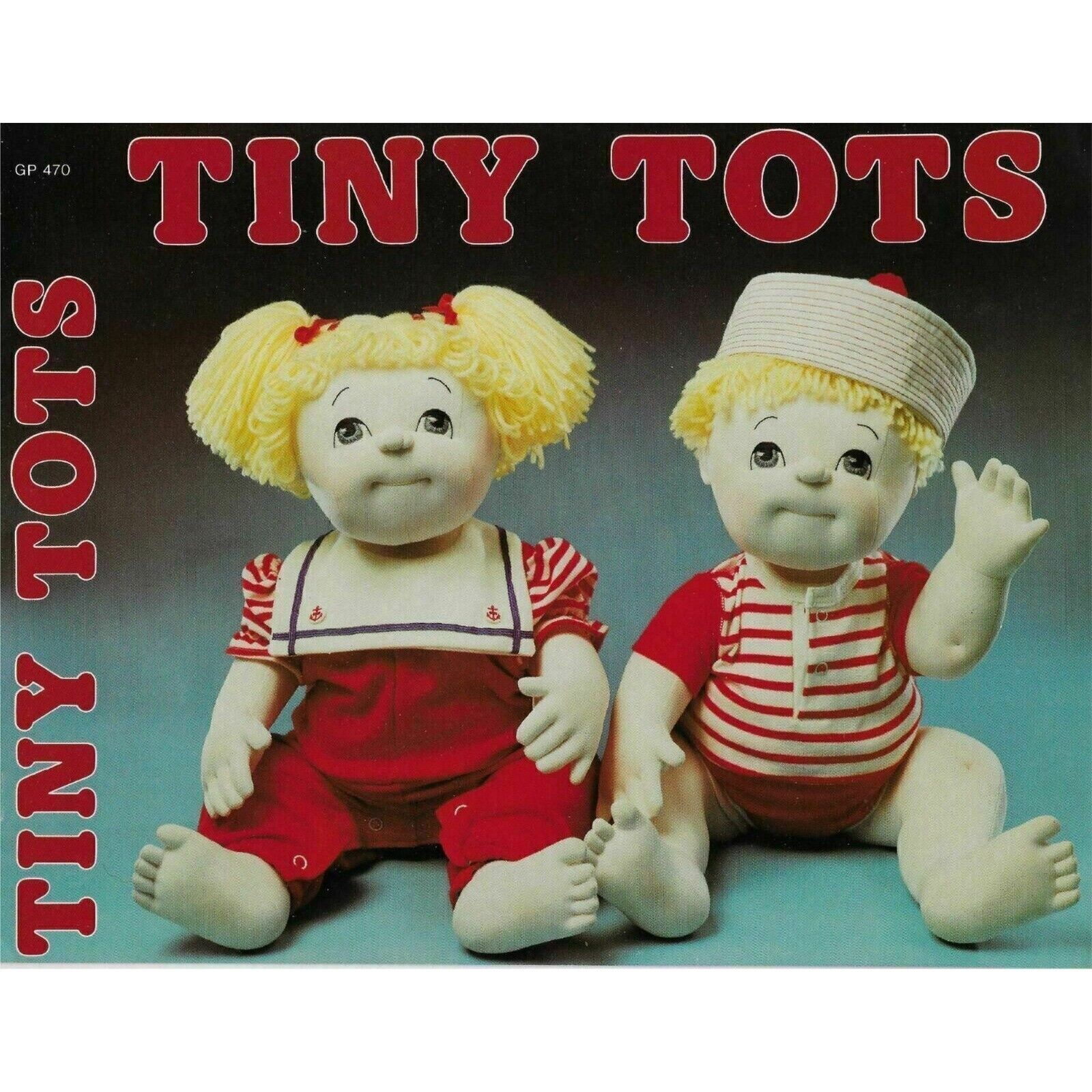 Vintage Soft Sculpture Tiny Tots Doll Sewing Pattern Book Uncut