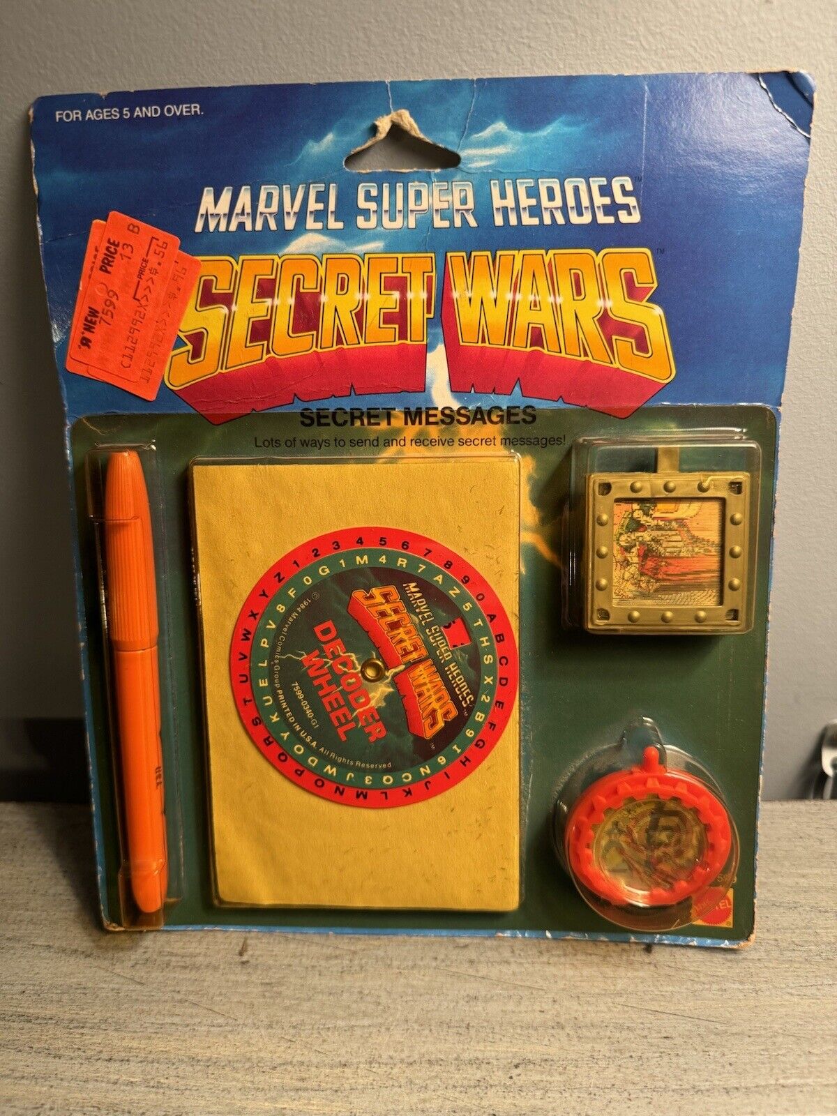 Sealed Marvel Super Heroes Secret Wars Secret Message and Decoder 1984 Mattel