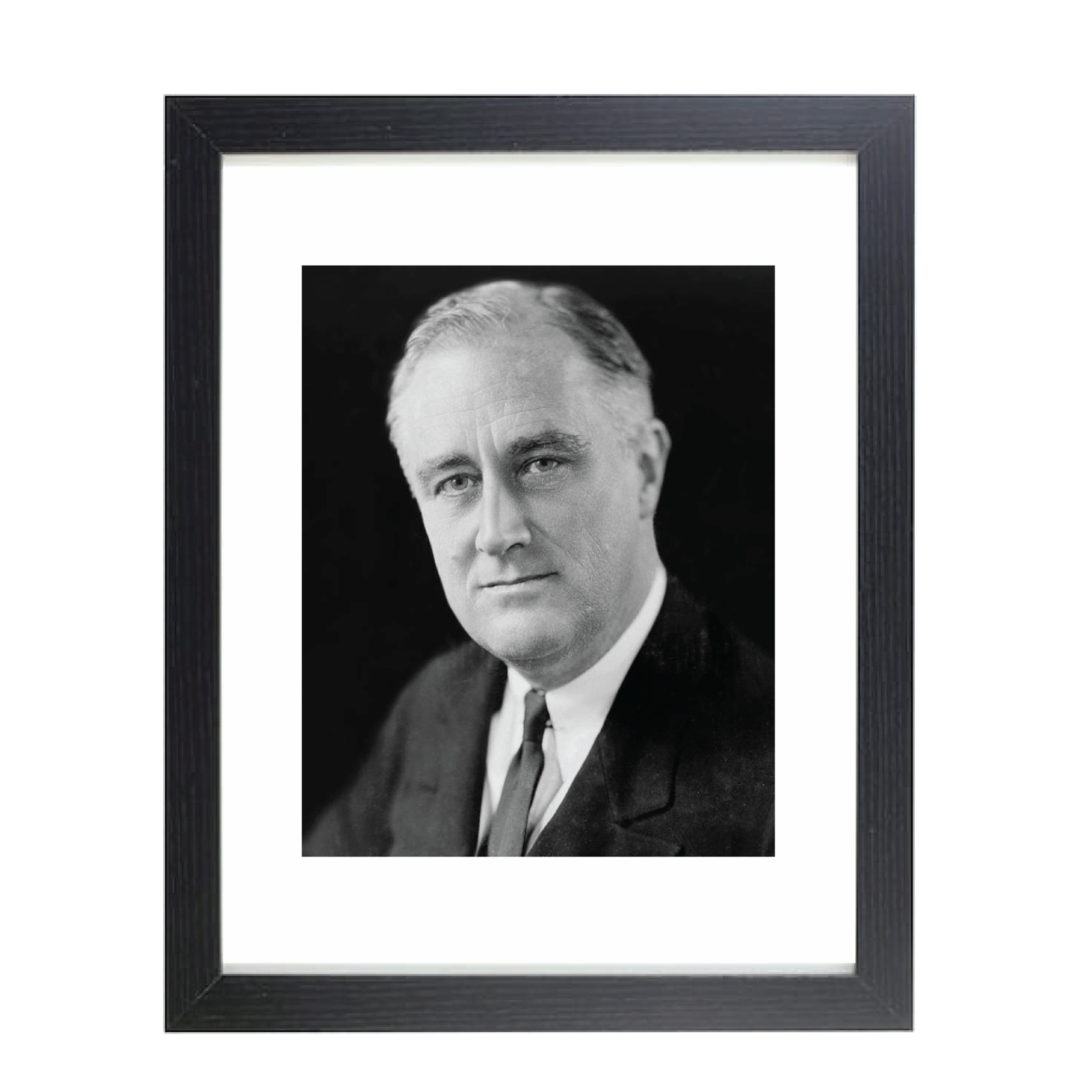 Franklin D Roosevelt President Framed 8X10 Matted Reprint Photo In Black Frame