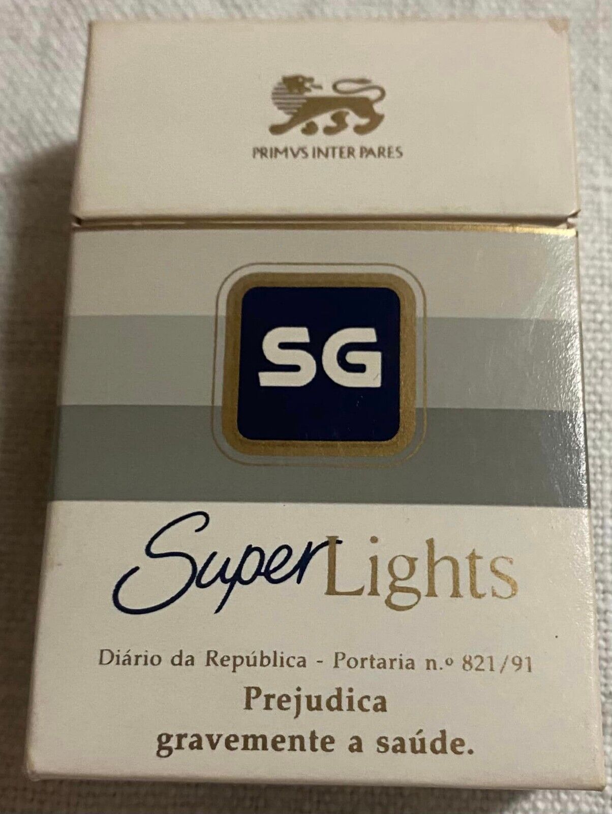 Vintage SG Super Lights Filter Cigarette Cigarettes Cigarette Paper Box Empty
