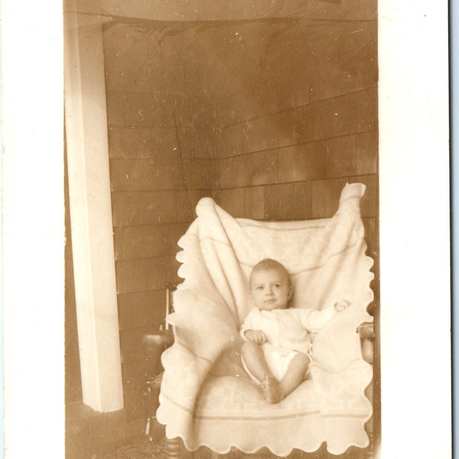 ID'd c1920s 3 Mo Old Baby Boy RPPC Real Photo Postcard John Winfred Barbour A122