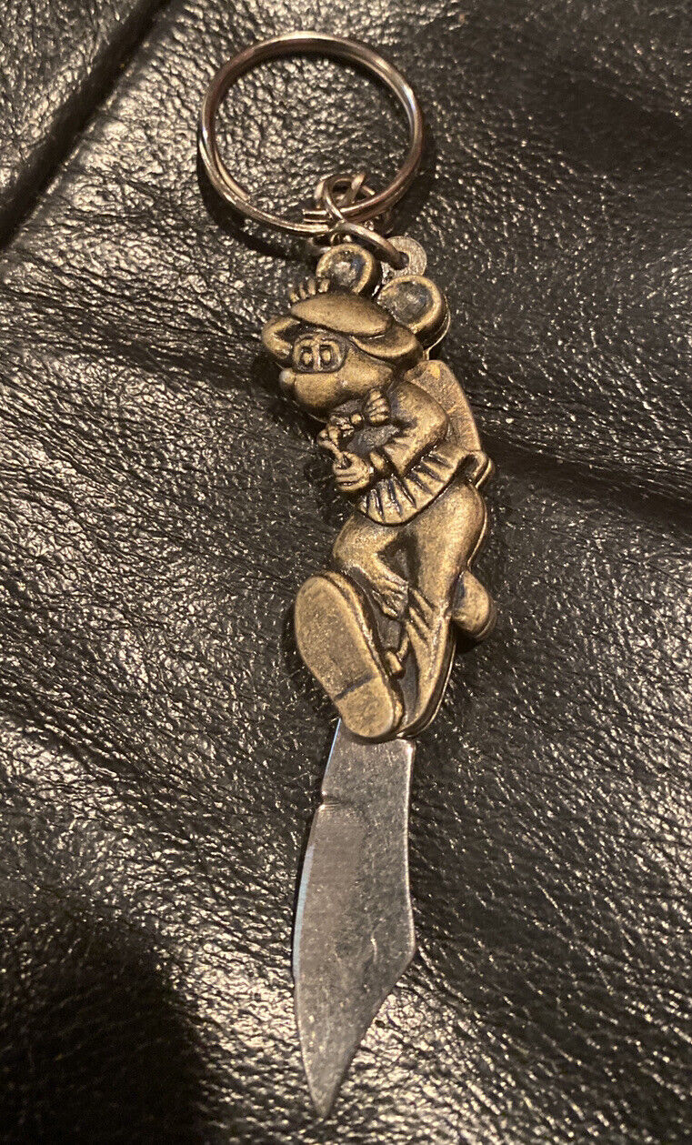 Vintage Original Mickey Mouse Folding Pocket Knife Key Chain “ART” Very Rare