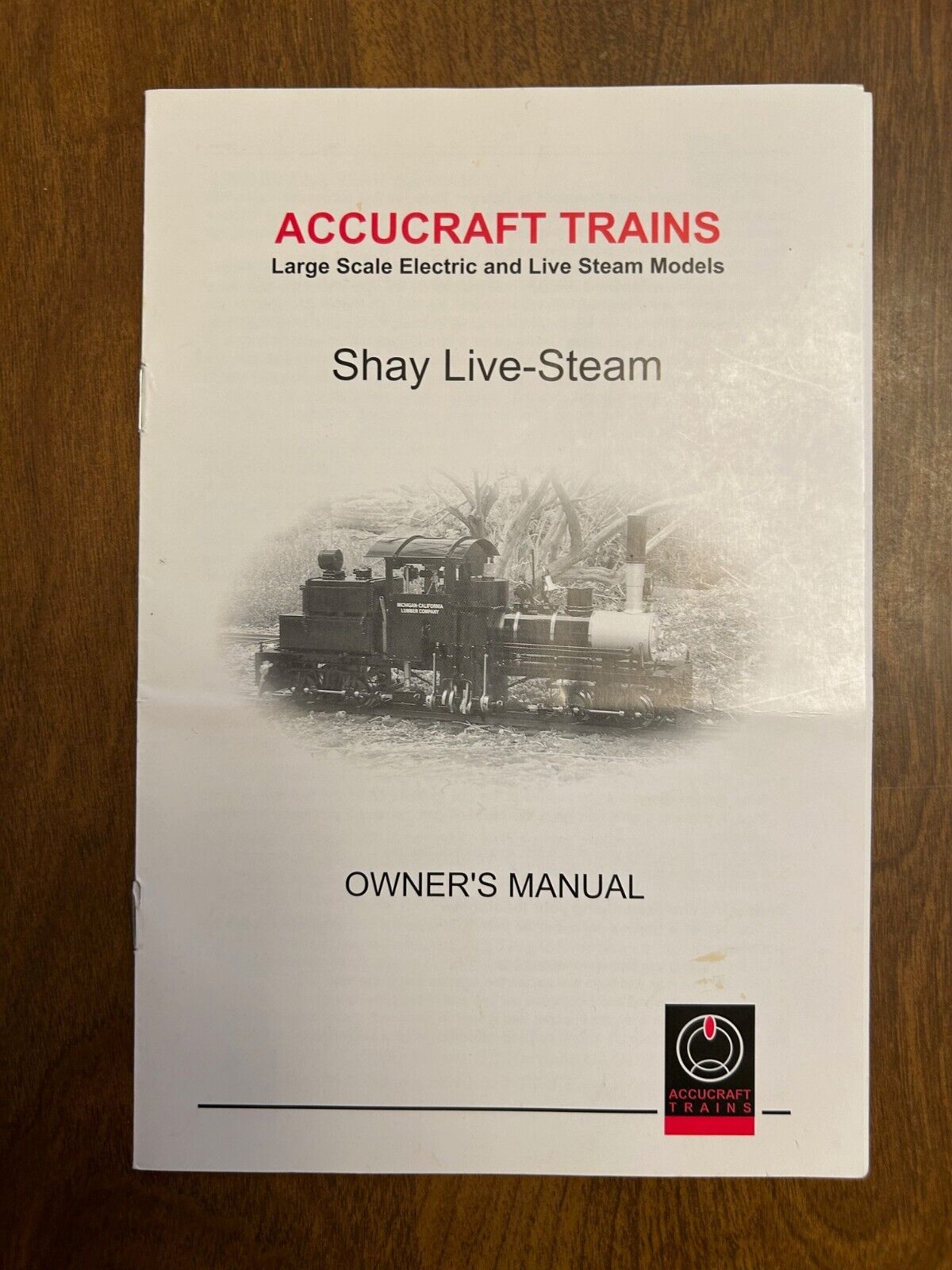 2002 Accucraft Trains Shay Live-Steam Owner\'s Manual