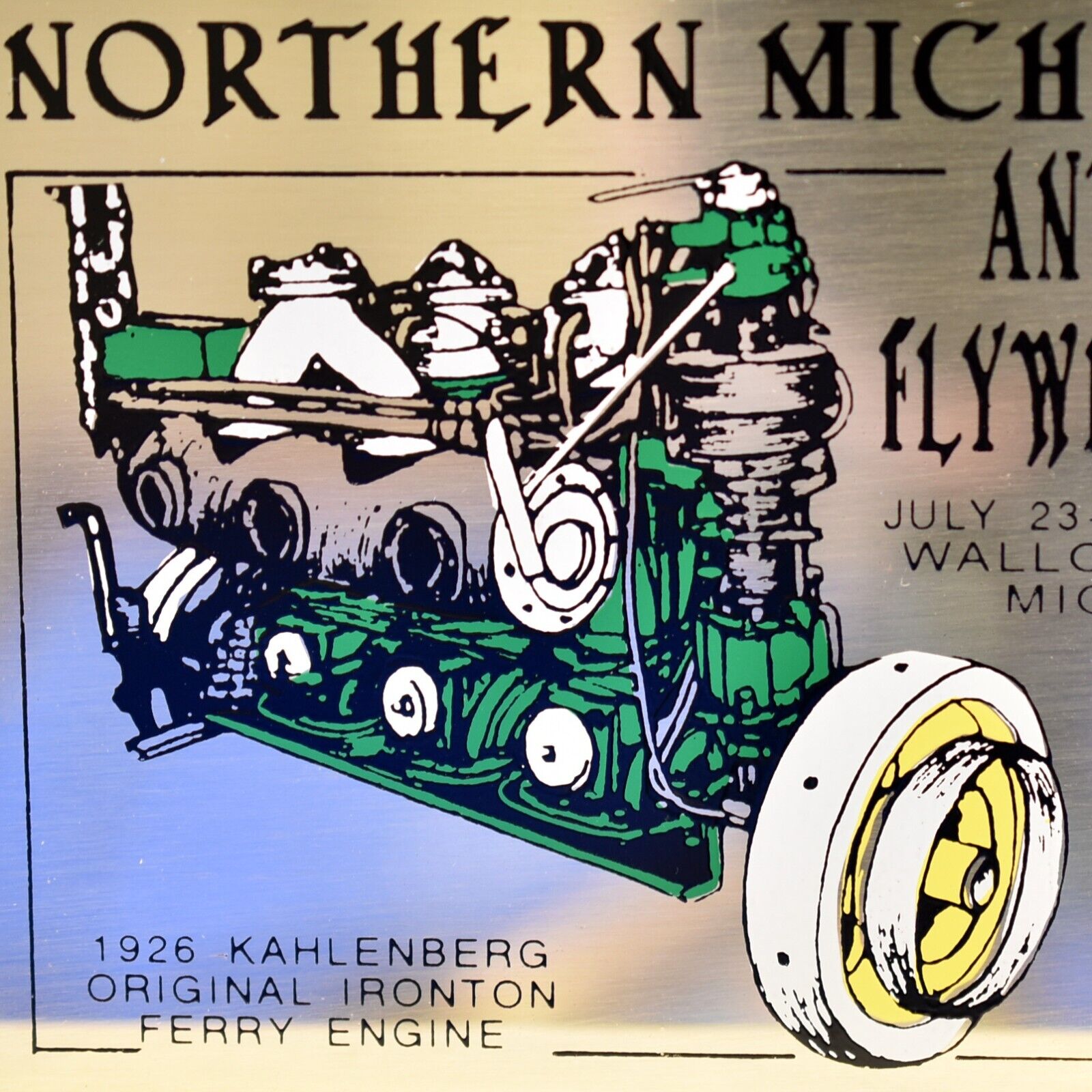 1993 Antique Flywheeler 1926 Kahlenberg Ironton Ferry Enginer Walloon Lake MI