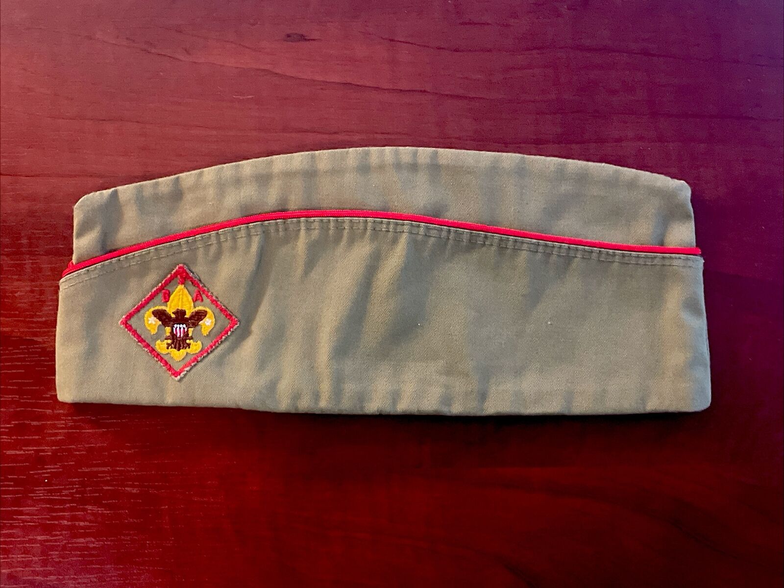 Vintage Boy Scouts Of America Hat Official Garrison Beret BSA - Large 7-7/8\