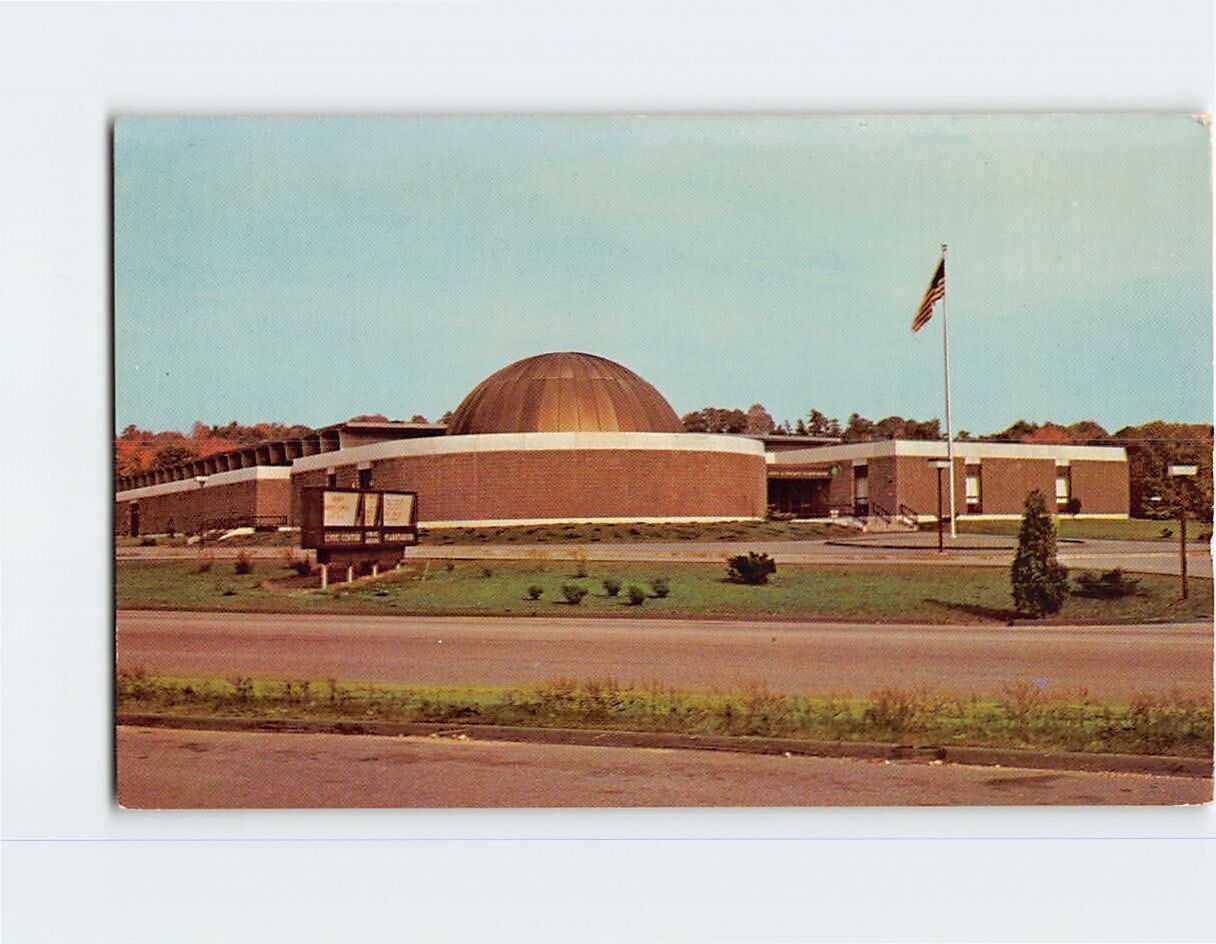 Postcard George R. Wallace Jr. Civic Center Alice G. Wallace Planetarium MA