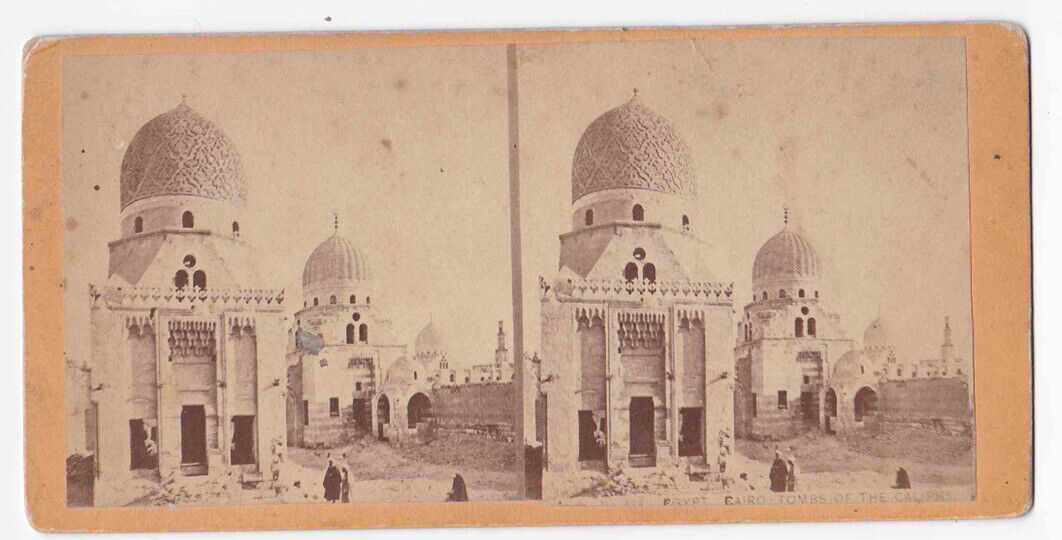 Very Rare Antique 1850s Tombs Of The Caliphs Cairo Egypt Photo Card P033