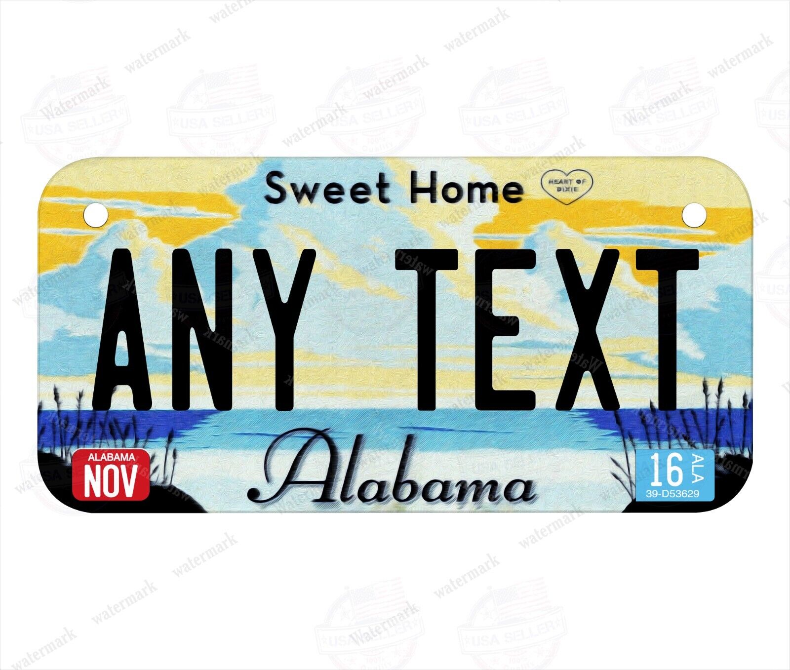 Any Text Mini License Plate Tag for Kids Ride Toy Adult Bicycle Children Bikes