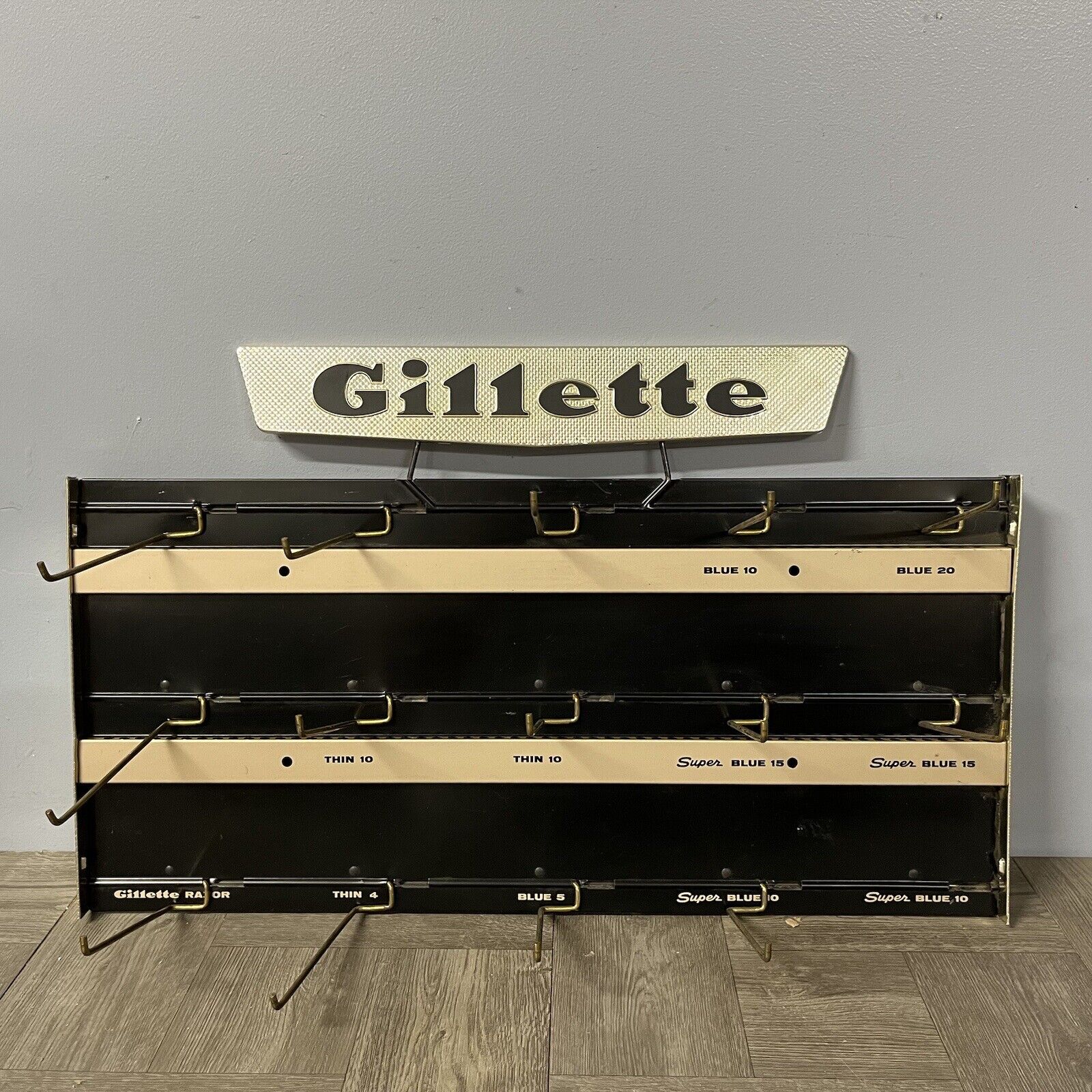Vintage  1950-1960’s GILLETTE Safety Razor Store Display Advertising Sign