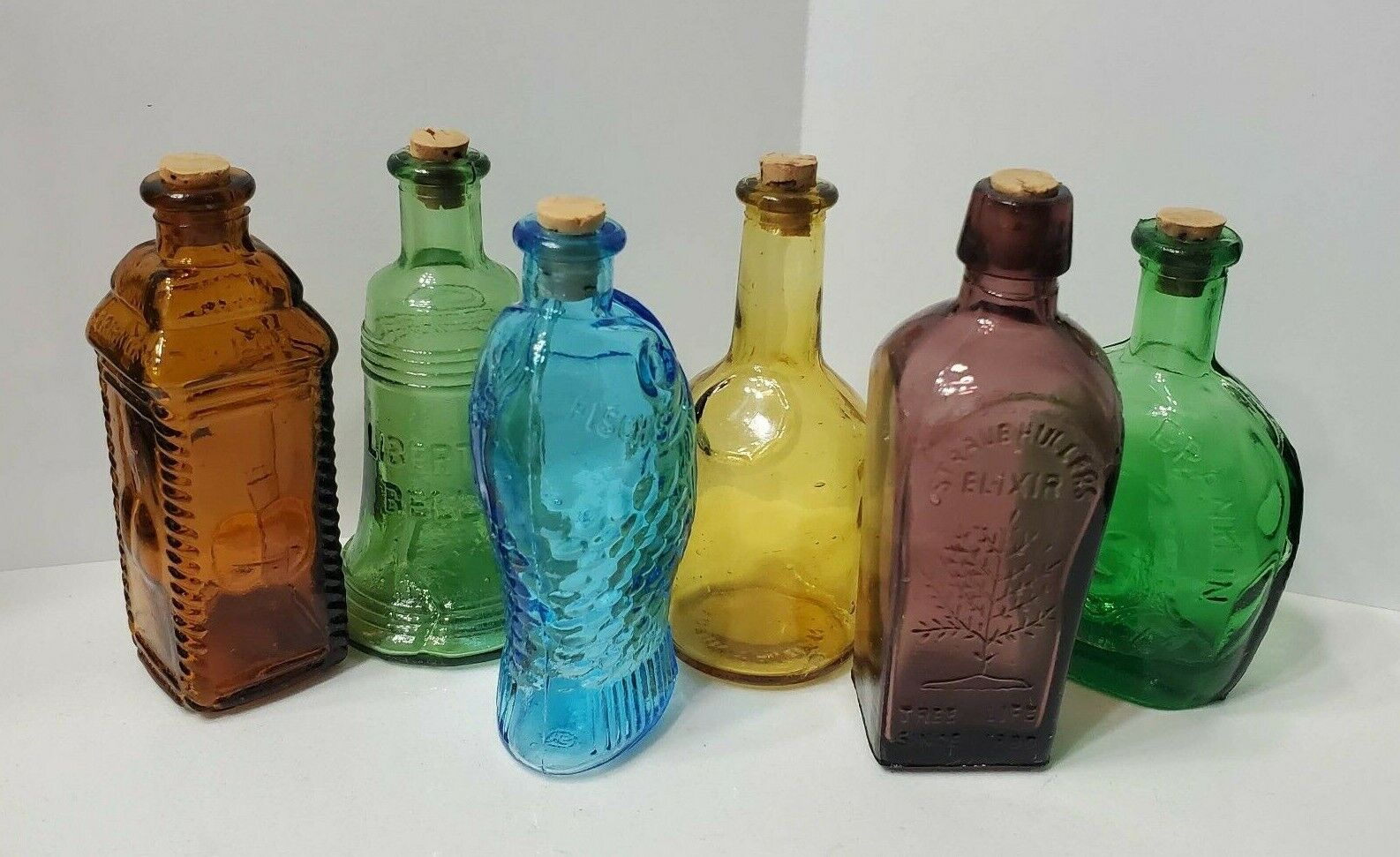Vintage Wheaton Shapes Glass Bottles Collectable Miniatures 