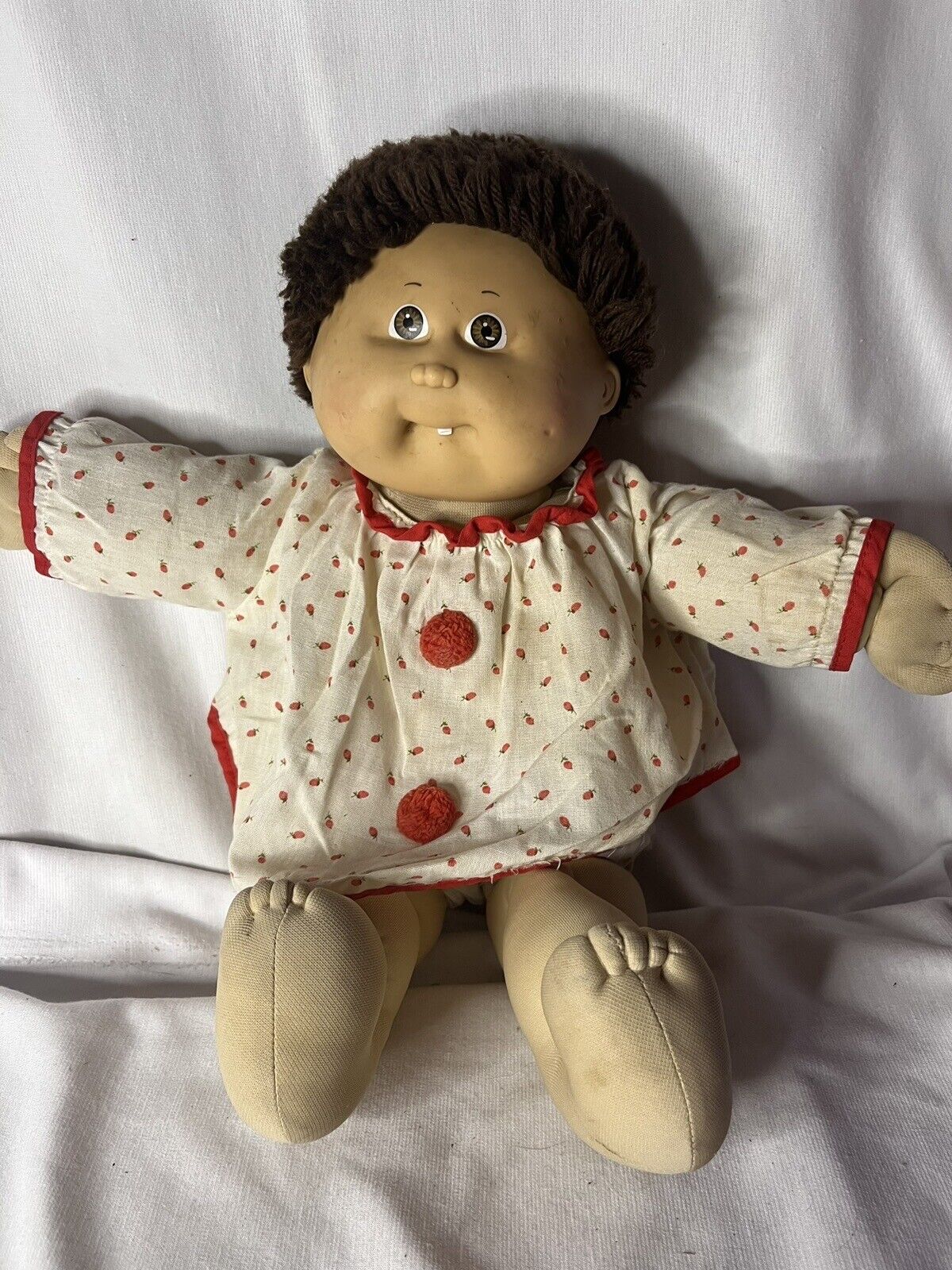 Cabbage Patch Kids Vintage Girl Doll 1984 Coleco 16” Light Brown Skin Red Hair