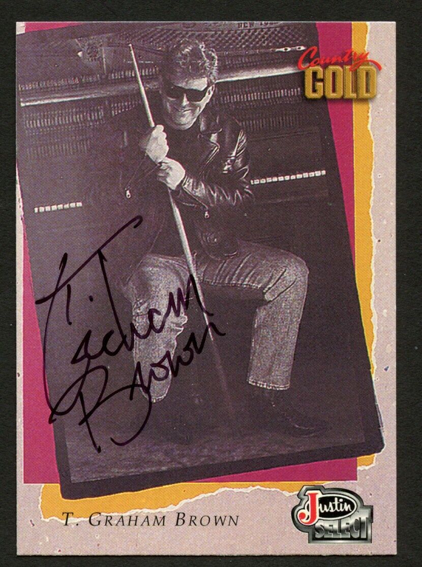 T. Graham Brown #113 signed autograph auto 1993 Sterling Country Gold Card