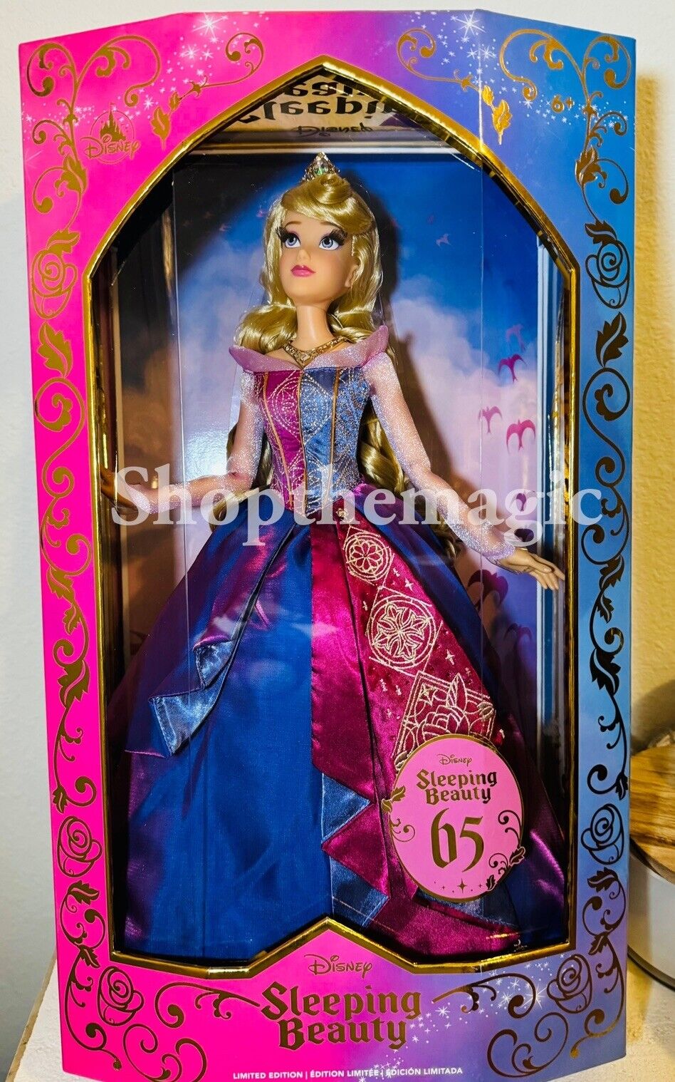 2024 Walt Disney 65th Anniversary Sleeping Beauty Aurora LE 5000 17 inch Doll