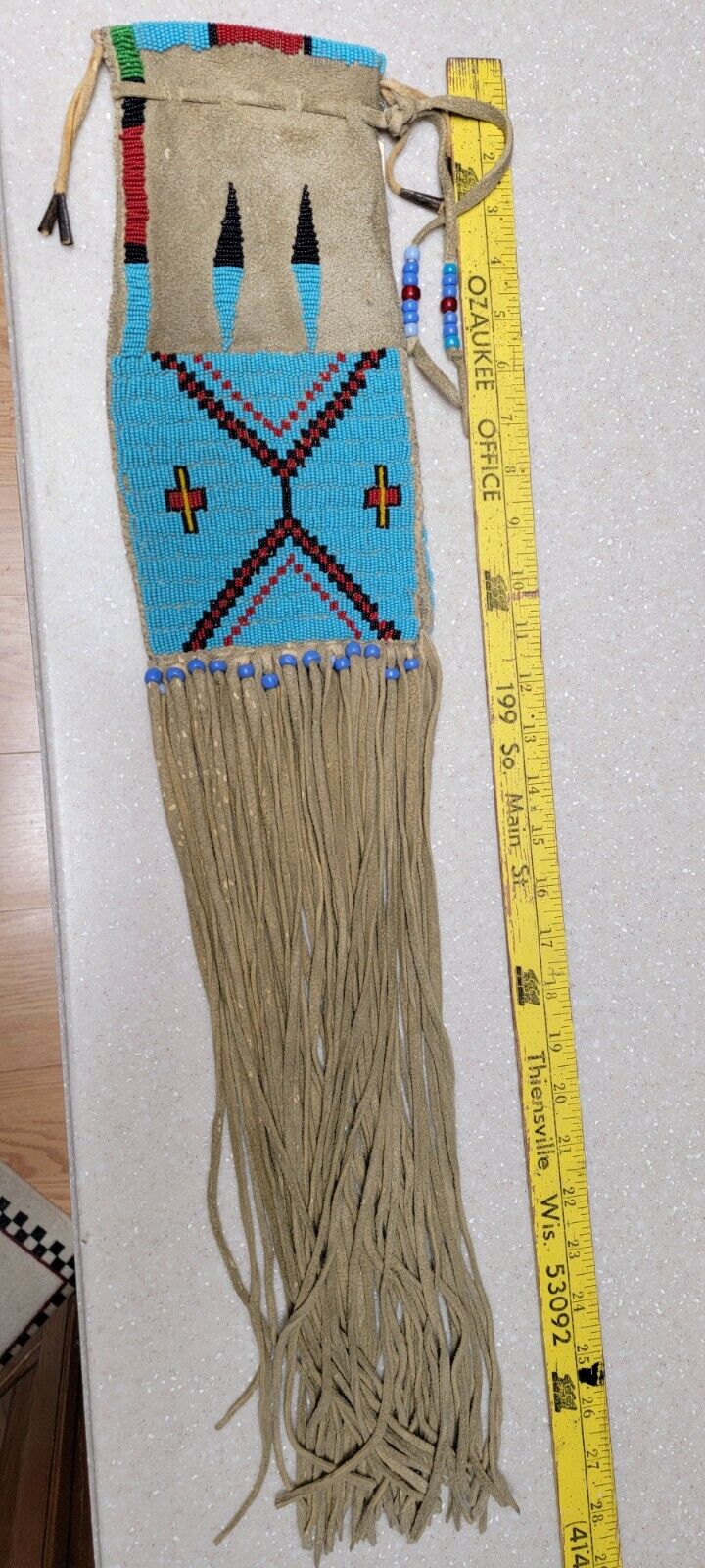Authentic Beaded Great Plains Pipe Bag