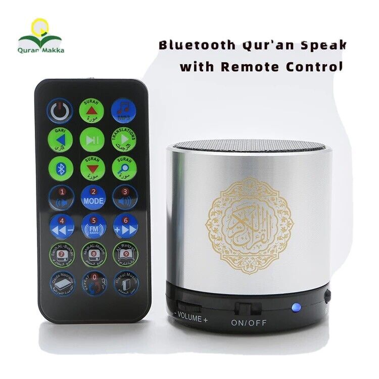 USB Rechargeable Portable Bluetooth Quran Speaker with Remote Control 8GB
