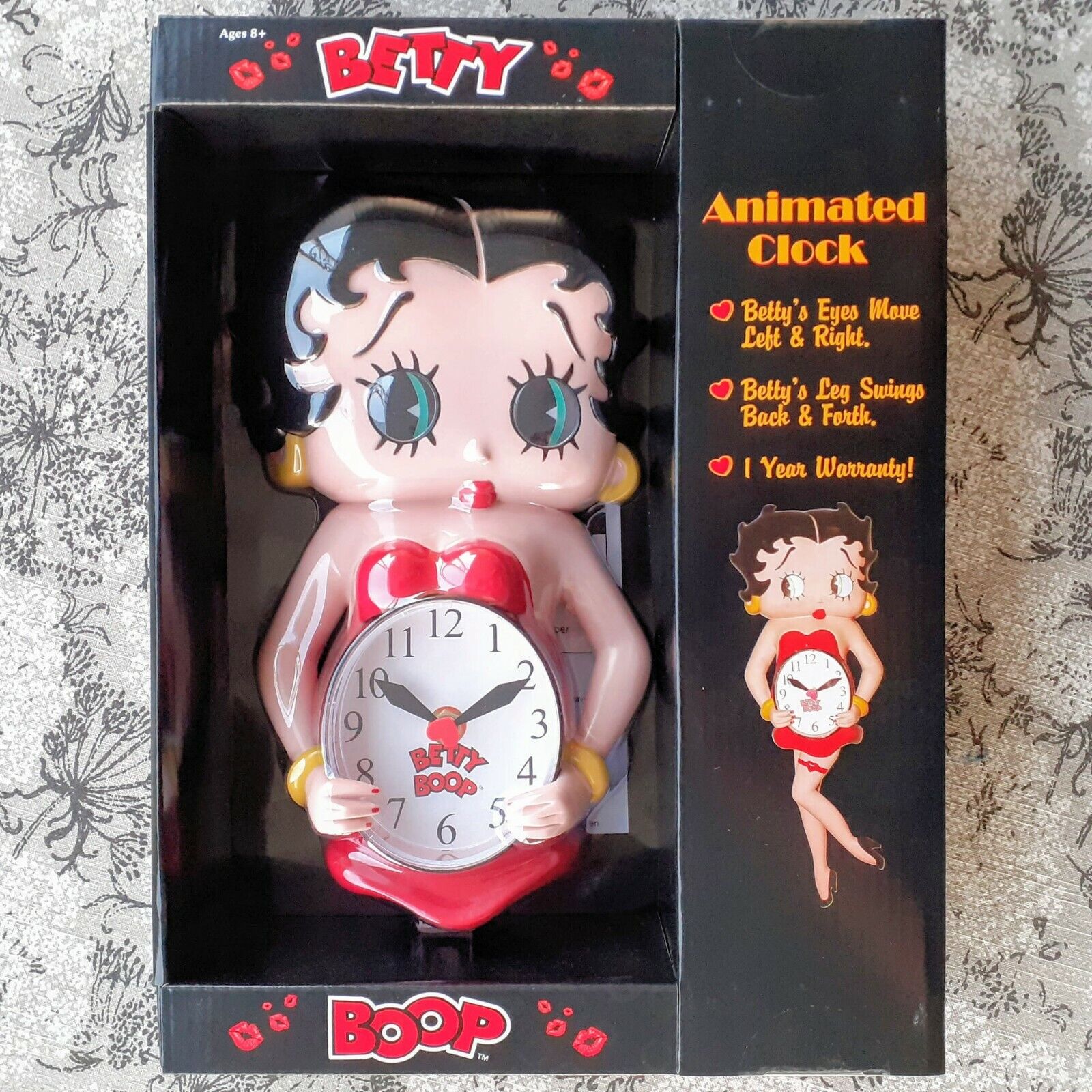 Betty Boop 3-D Motion Animated Clock A NJ Croce Exclusive collectible NIB