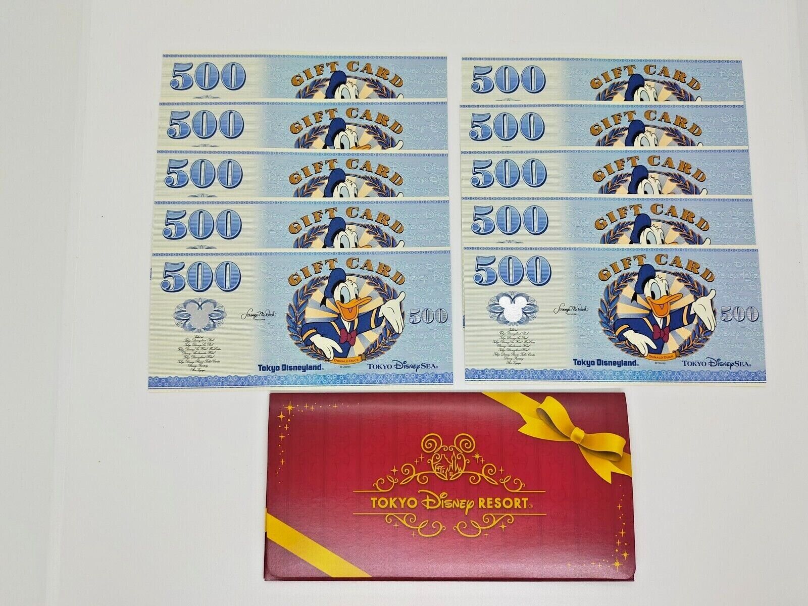 Disney Dollar 10 sheets Donald Duck Limited to Tokyo Disney 500 yen Uncirculated