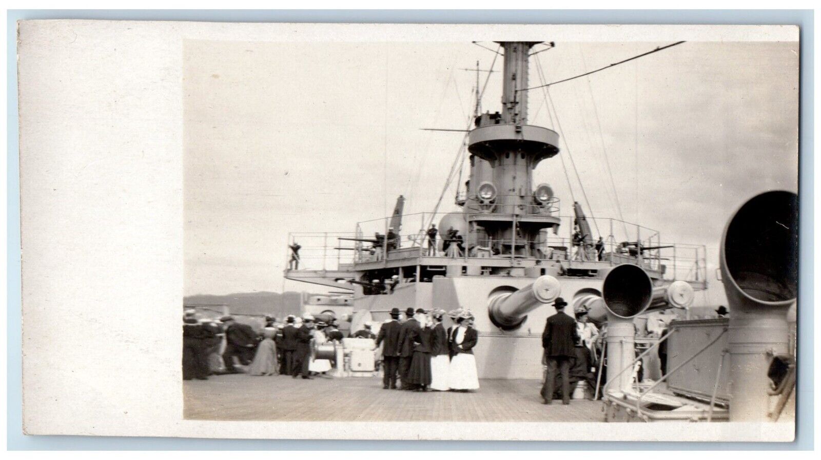 Victoria Women Postcard RPPC Photo On USS Navy Ship Deck c1910's Antique