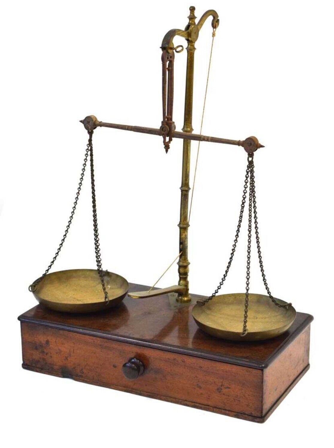 Lovely Set Of Victorian Balance Beam Brass Scales 