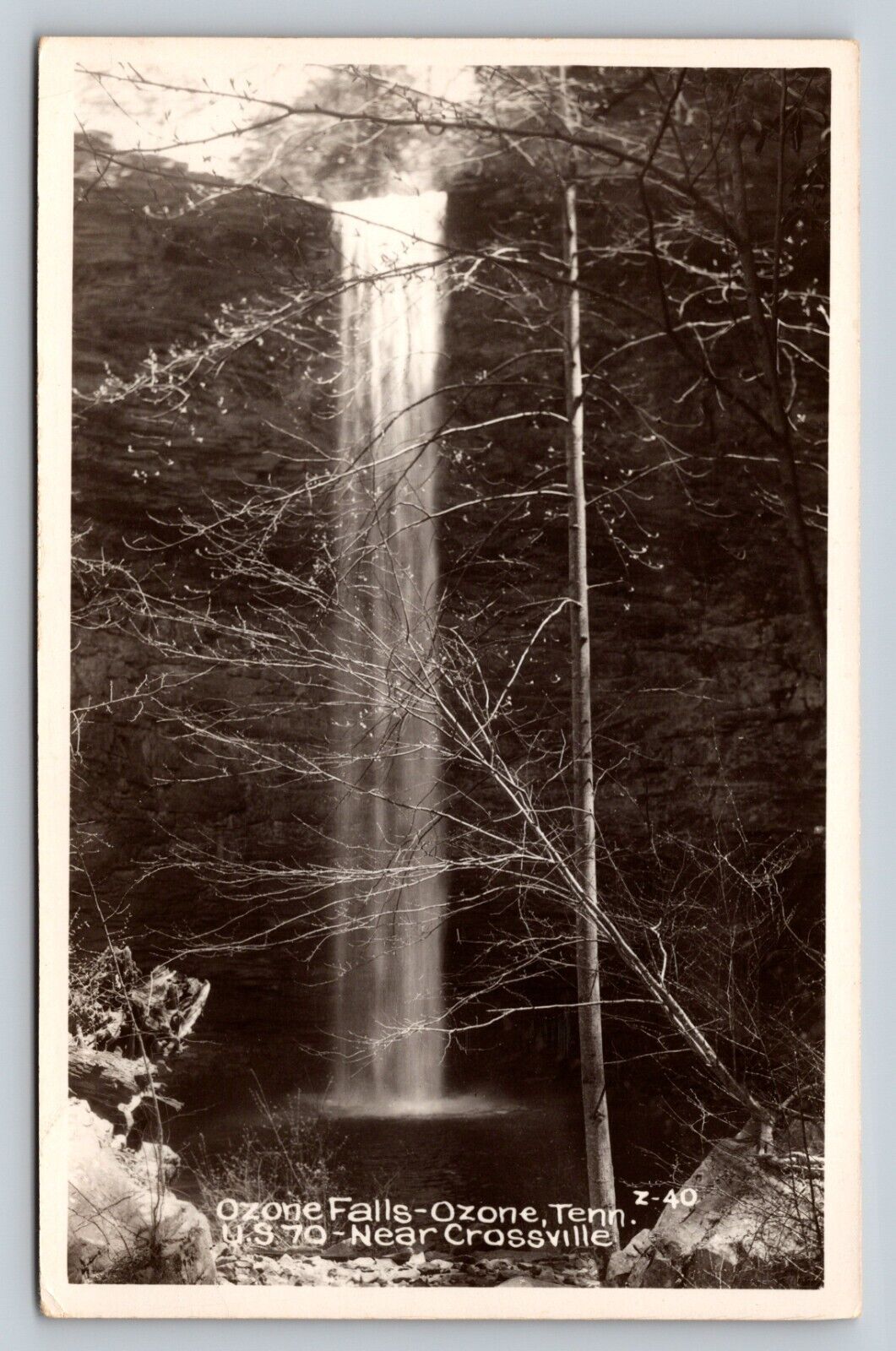 c1962 RPPC Ozone Falls Waterfall Tennessee TN VINTAGE Postcard