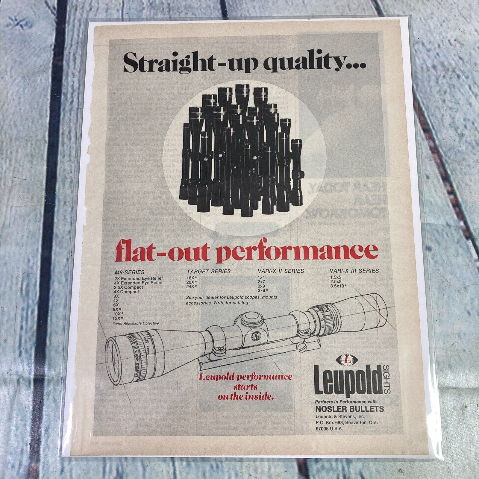 Vtg 1978 Leupold Sights Scopes Print Ad Genuine Magazine Advertisement Ephemera