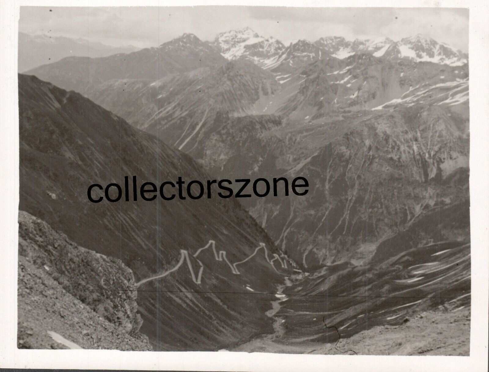 1955 Alps Italy Stelvio Pass Dramatic Scenery  Photo 5 x 3.75 Inch