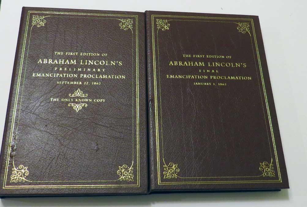 ABRAHAM LINCOLN'S EMANCIPATION PROCLAMATION & PRELIMINARY 1862 1863 EASTON PRESS