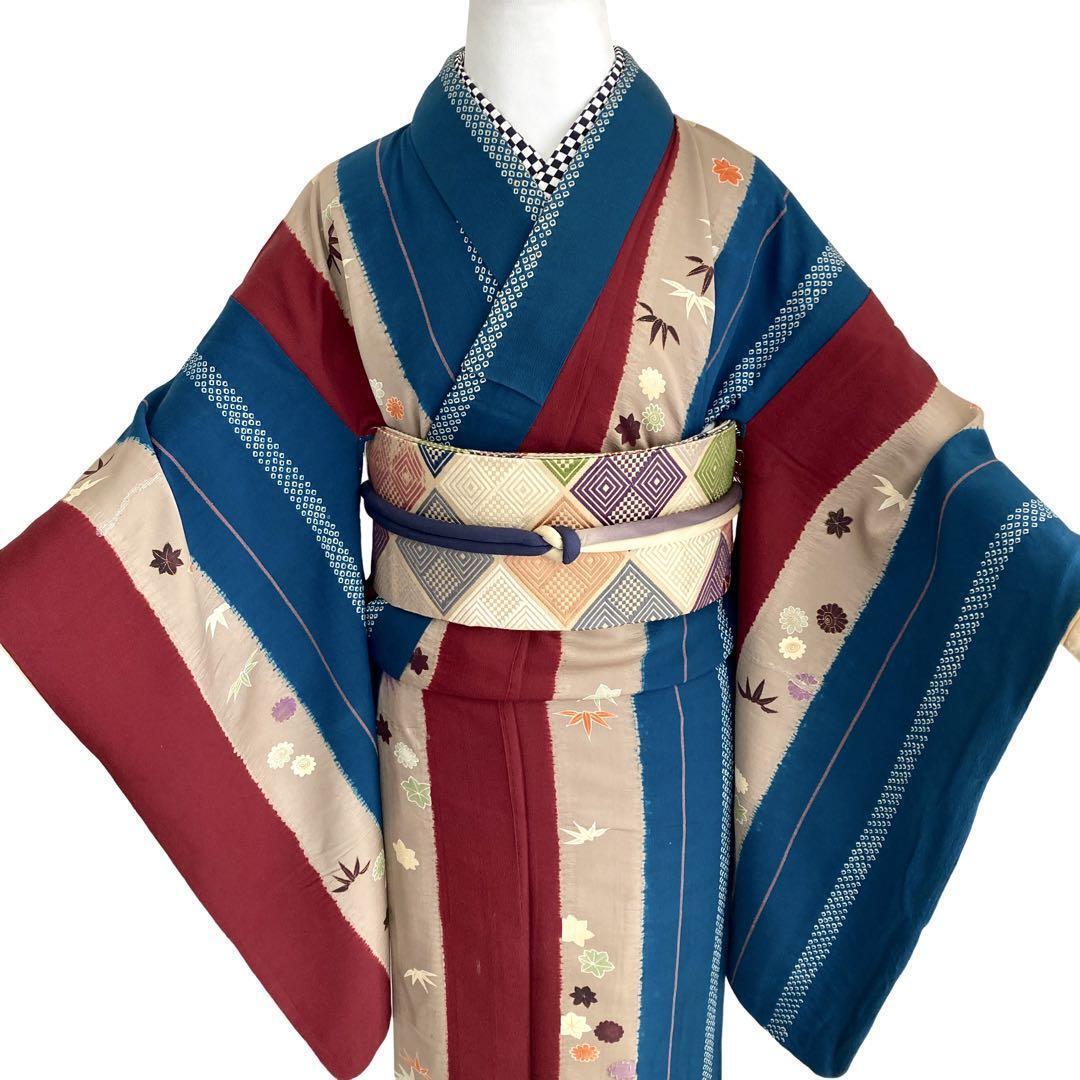 Kimono obi striped pattern with bonus rare antique retro