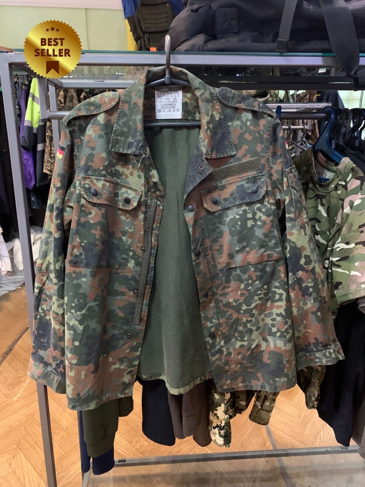 RARE Vintage old Army Uniform Jacket Military Kohler GMBH Germany Camo 1996
