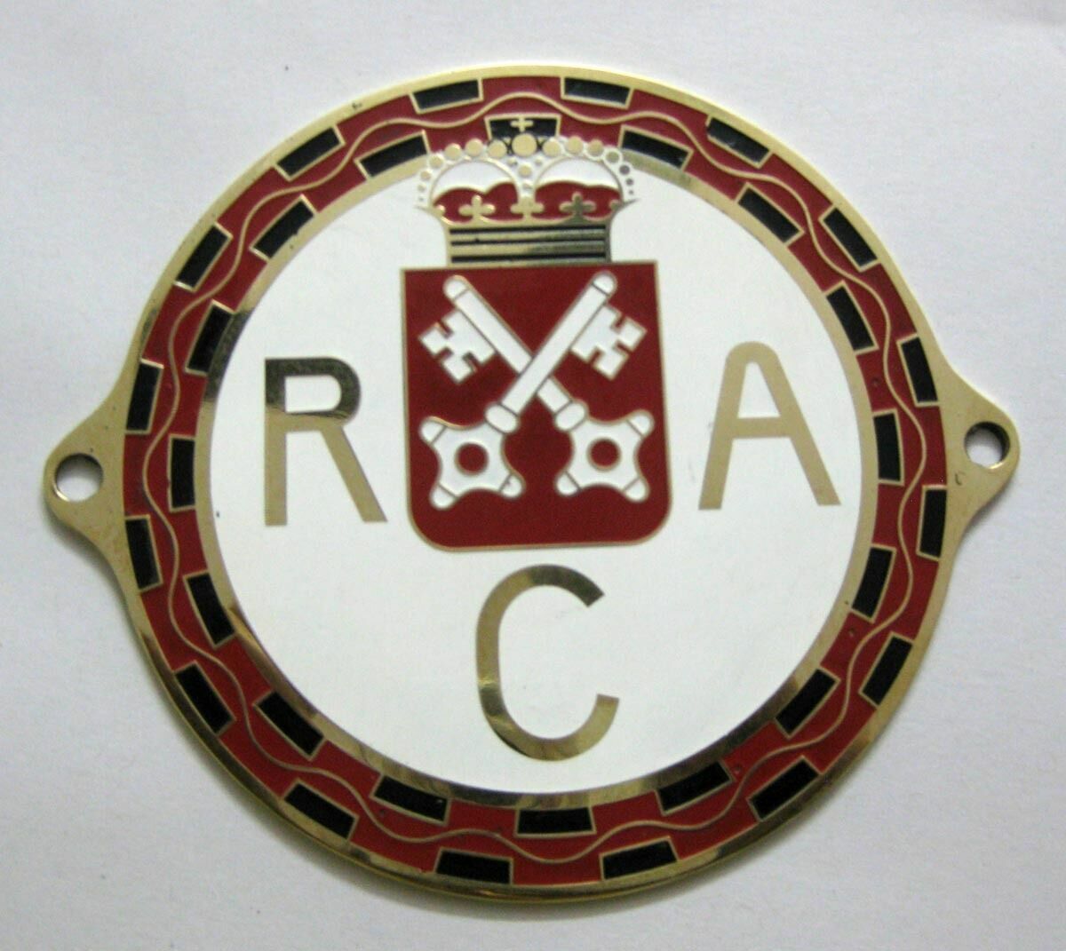 MUNICH BAVARIA RALLYE 1963 Car grille radiator enamel Badge ADAC LOGOS METAL ENA