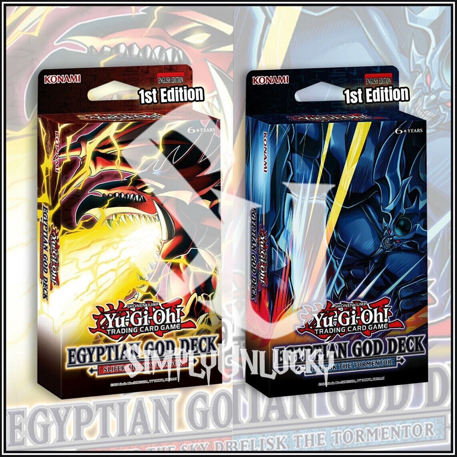 YuGiOh EGYPTIAN GOD DECK: 1ST EDITION SLIFER & OBELISK 80 CARDS SEALED🔥