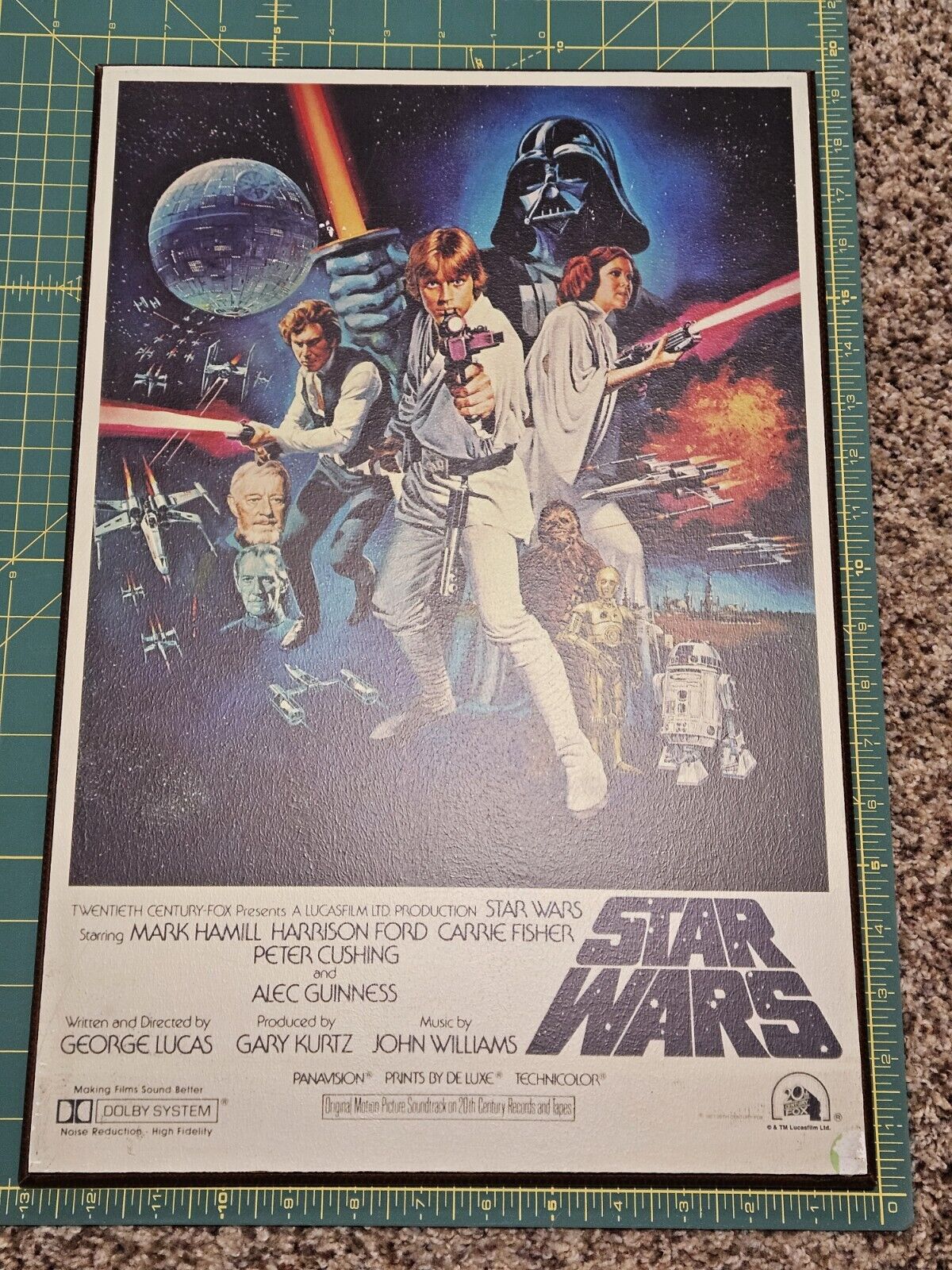 Home Accents Star Wars Movie Poster Framed Wood Sign 19.5\