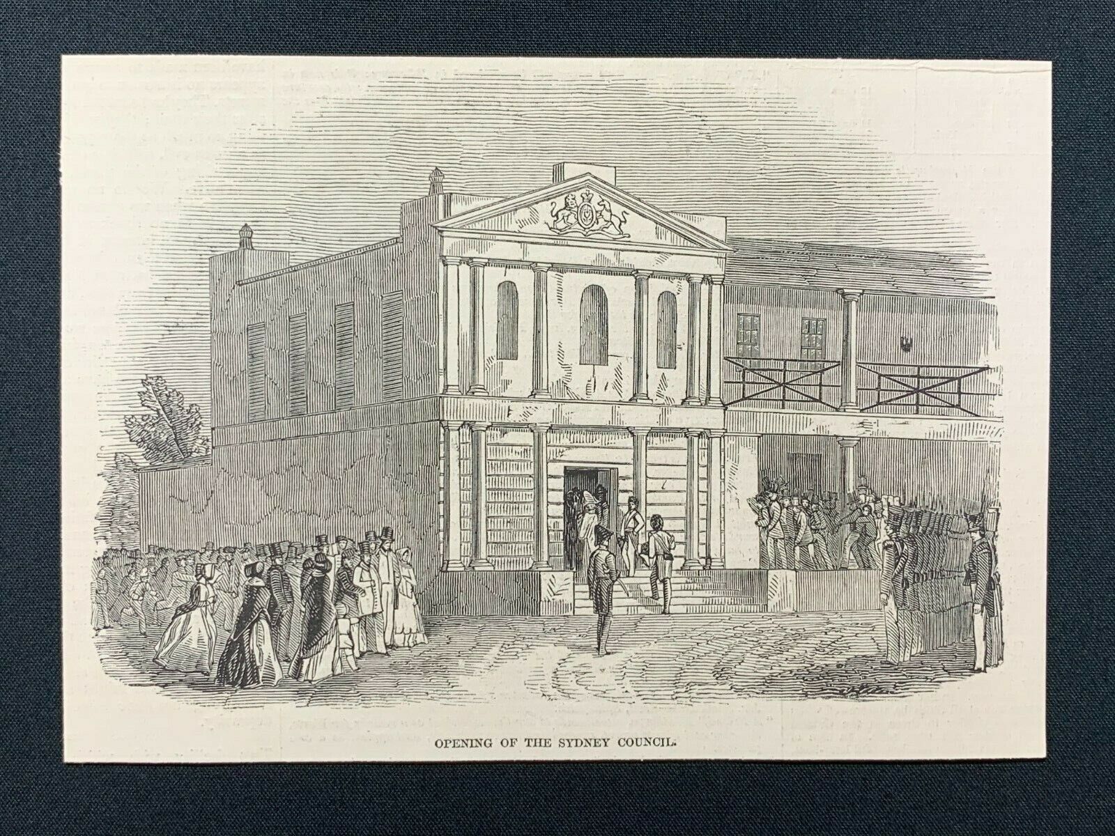 1846 Newspaper Print OPENING OF THE SYDNEY COUNCIL, NEW SOUTH WALES, AUSTRALIA