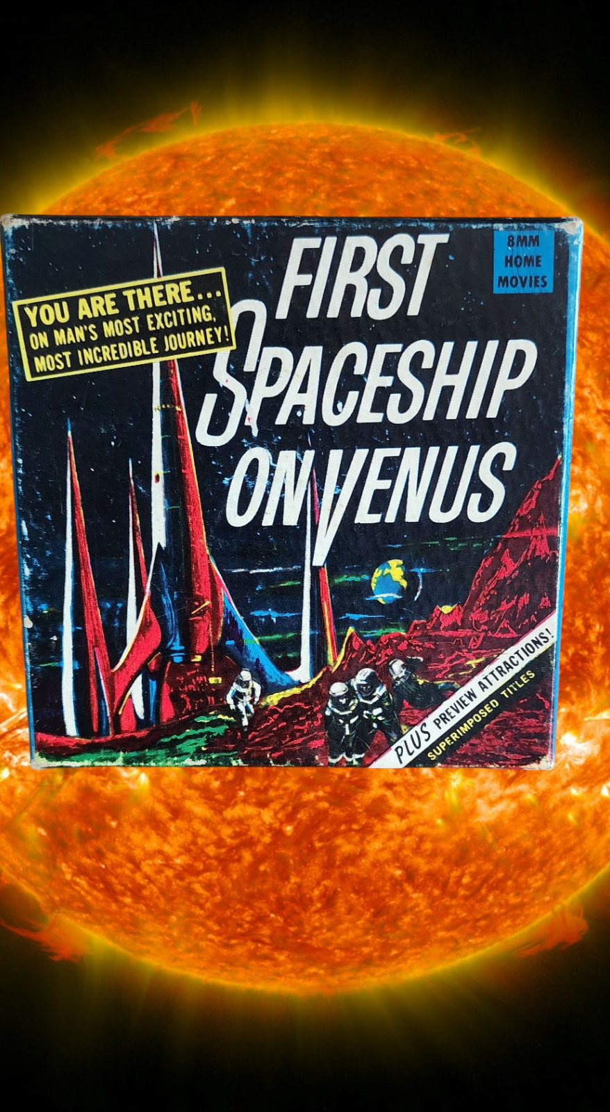 Vintage First Spaceship On Venus 8mm Film Reel In Box Great Graphics See Pic