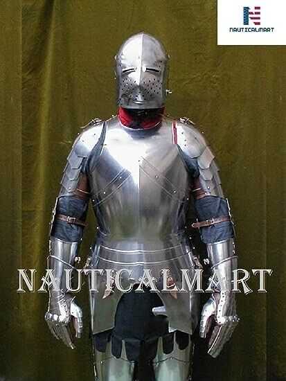 NauticalMart Medieval Wearable Knight Full Suit of Armor LARP Armor Halloween Co